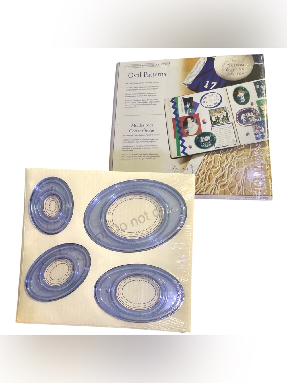 Vintage 2000 Creative Memories 4 Oval Cutting Patterns and Sizing Template New